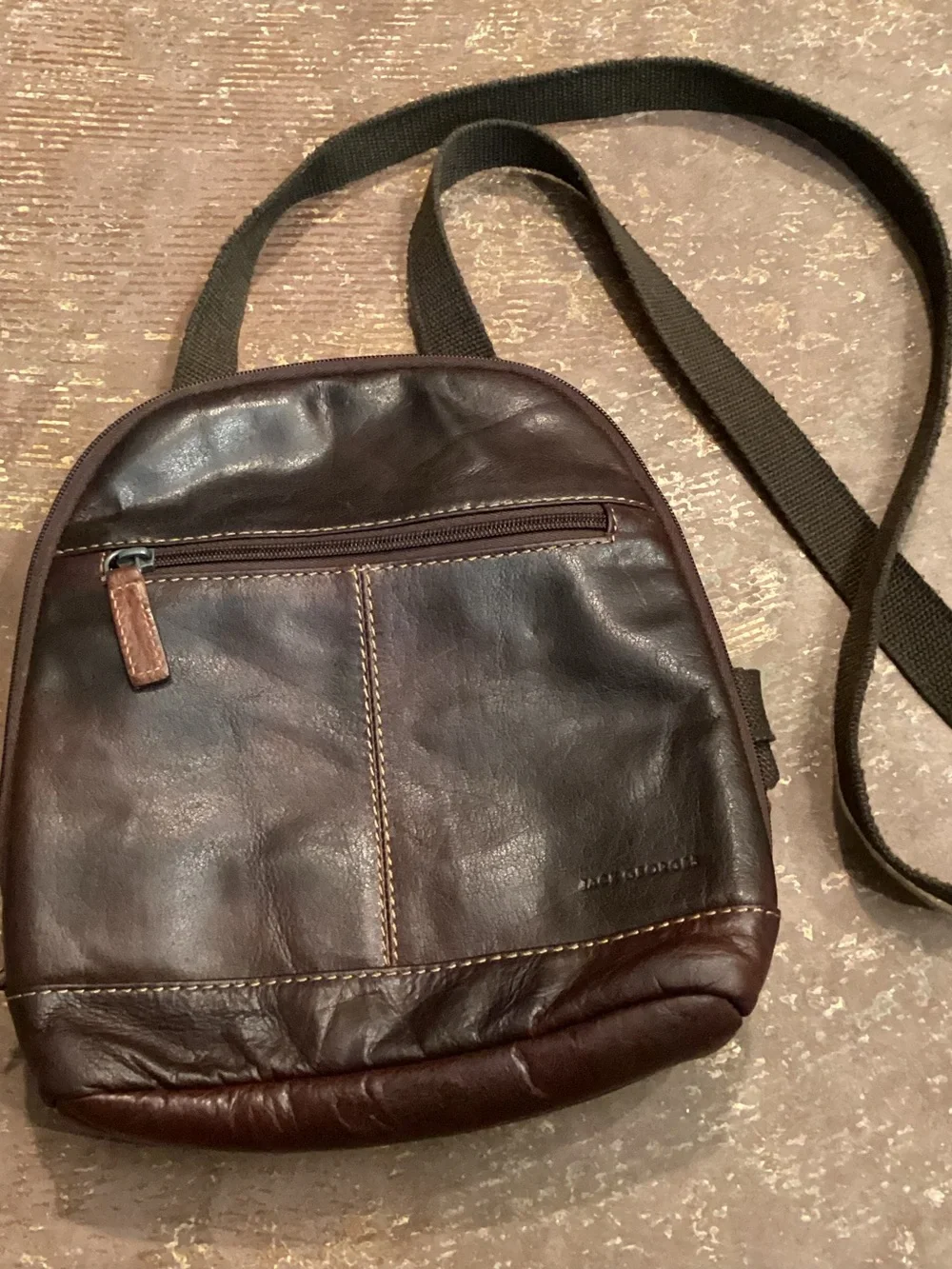 Jack Georges Voyager Small Backpack #7835 Brown Buffalo Leather Mini Bag